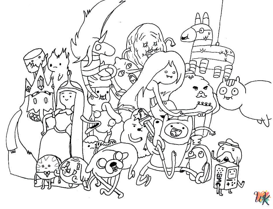 detailed Adventure Time coloring pages