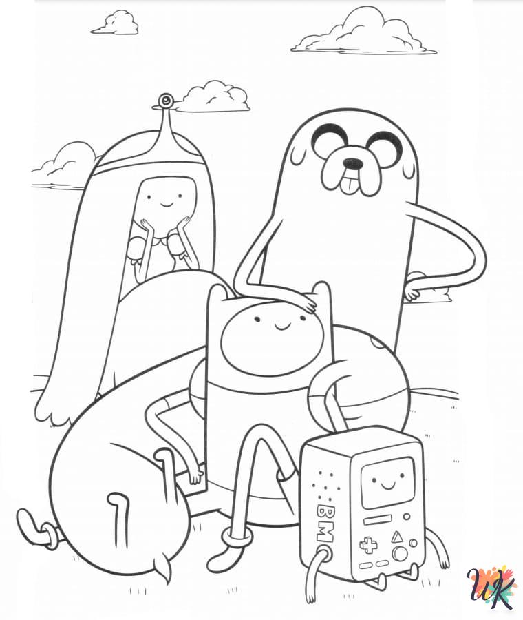 printable Adventure Time coloring pages for adults