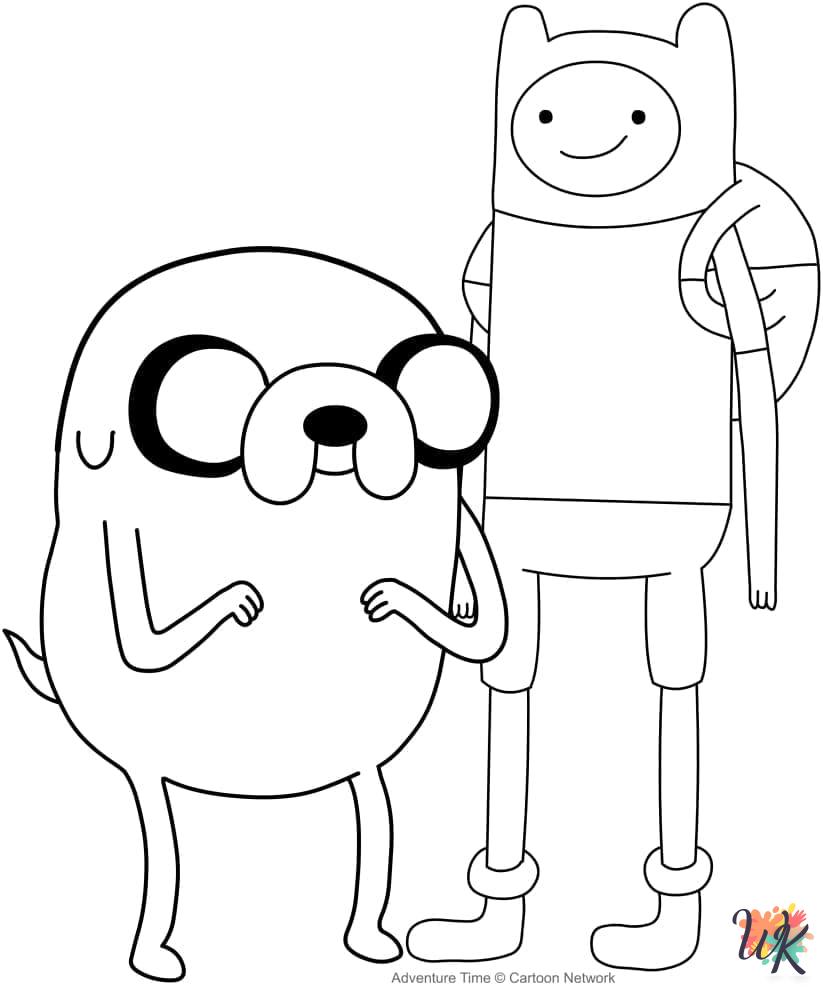 free Adventure Time coloring pages for kids