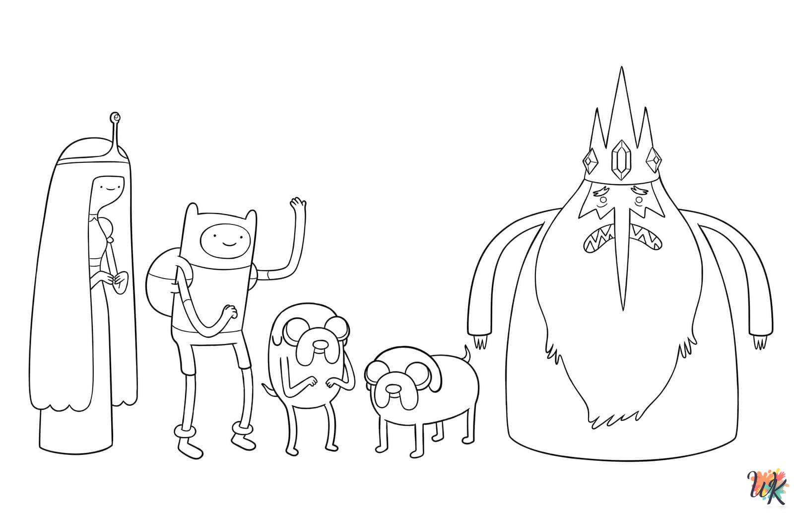 free adult Adventure Time coloring pages