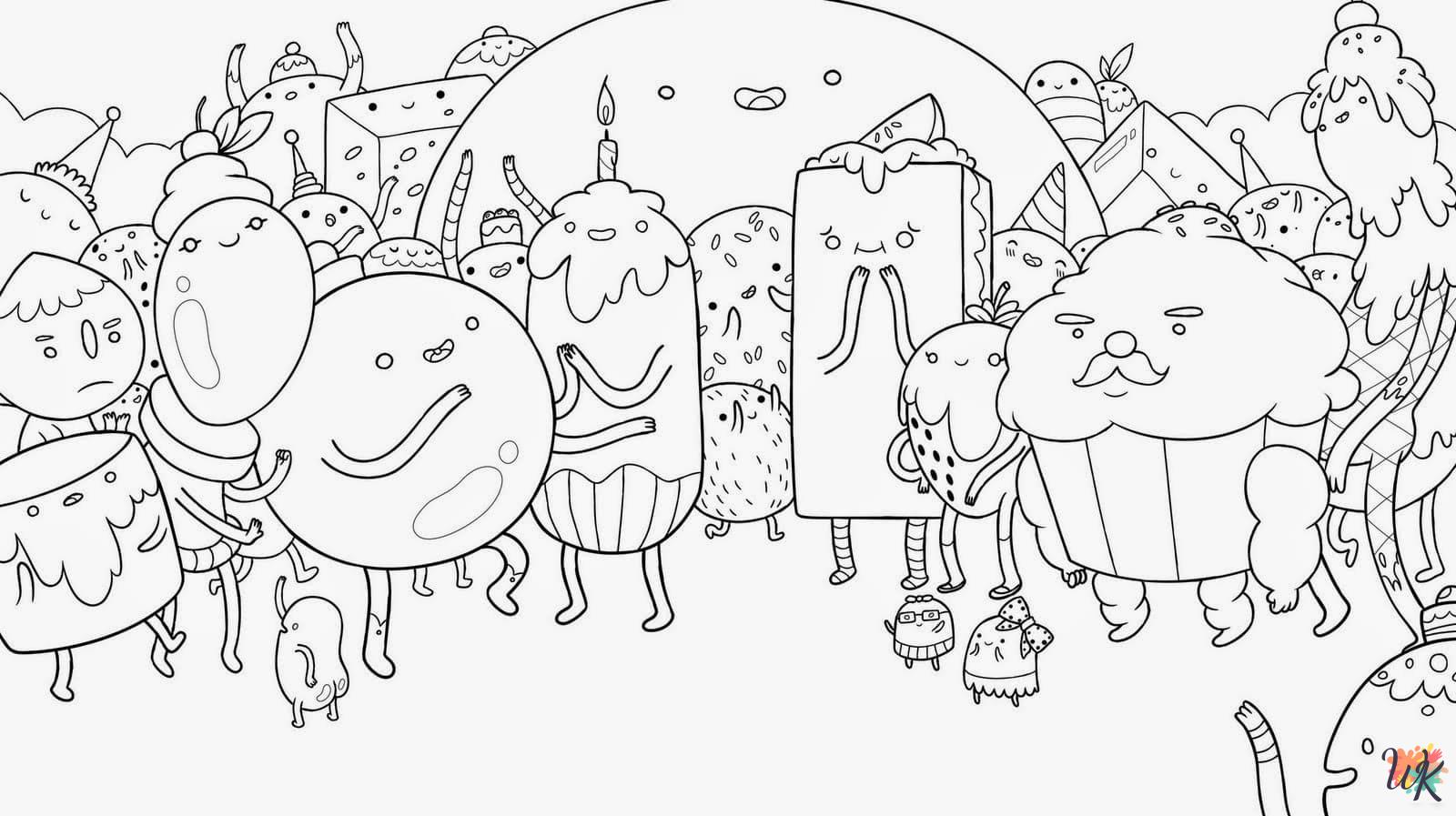 Adventure Time themed coloring pages