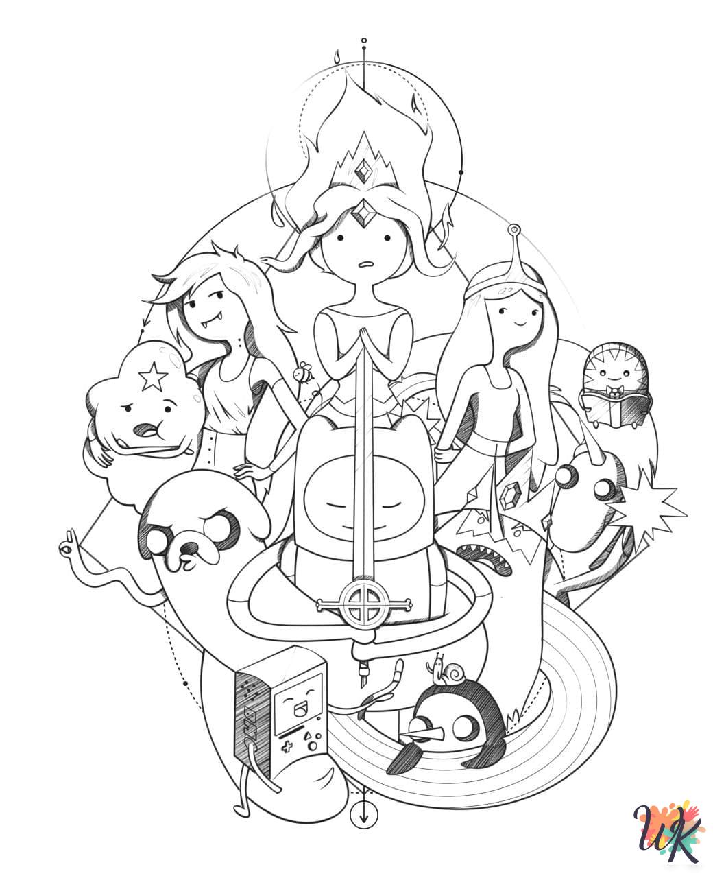 Adventure Time cards coloring pages