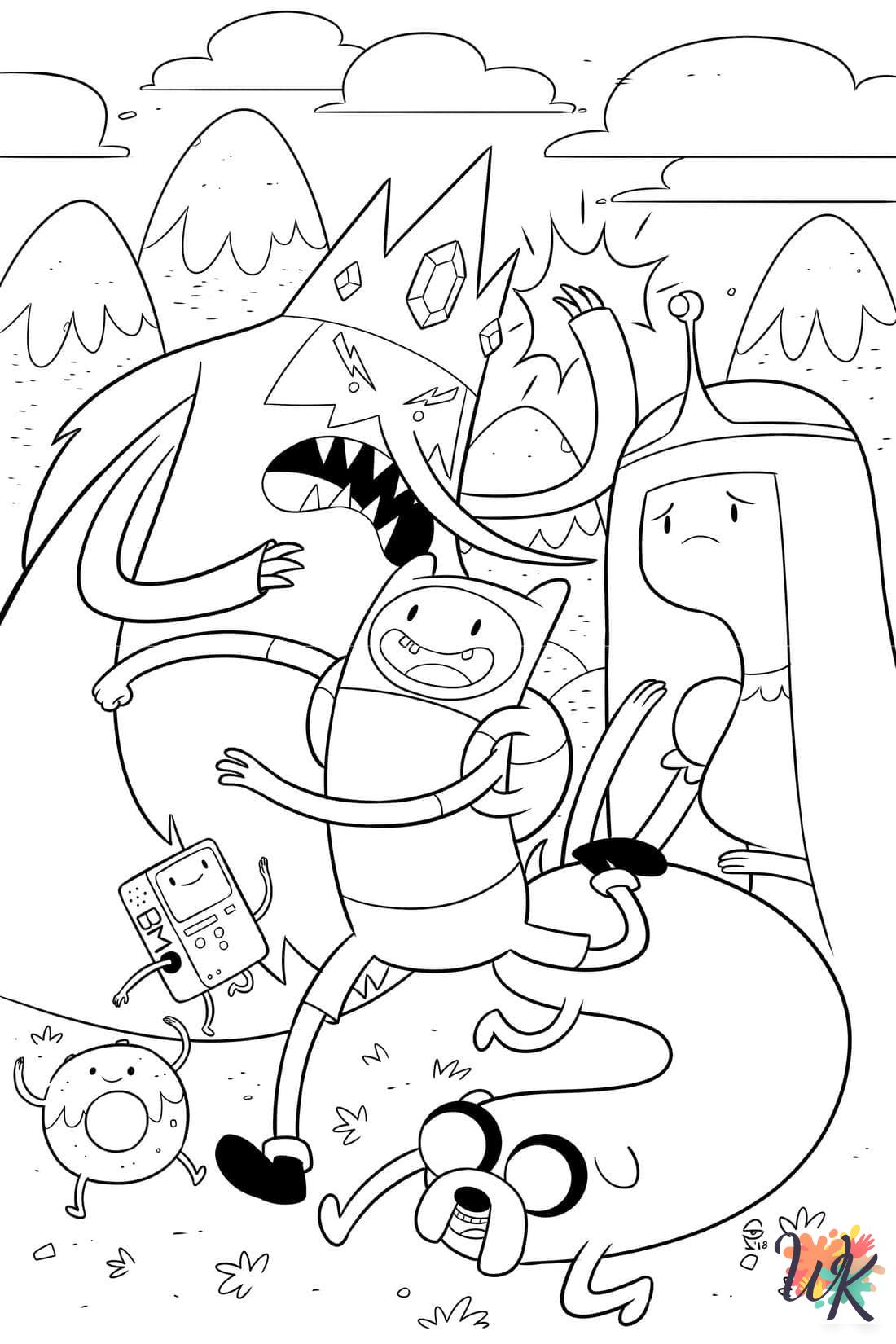 Adventure Time cards coloring pages