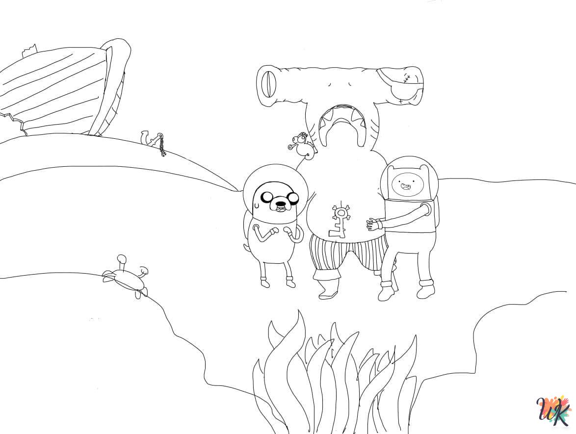 old-fashioned Adventure Time coloring pages