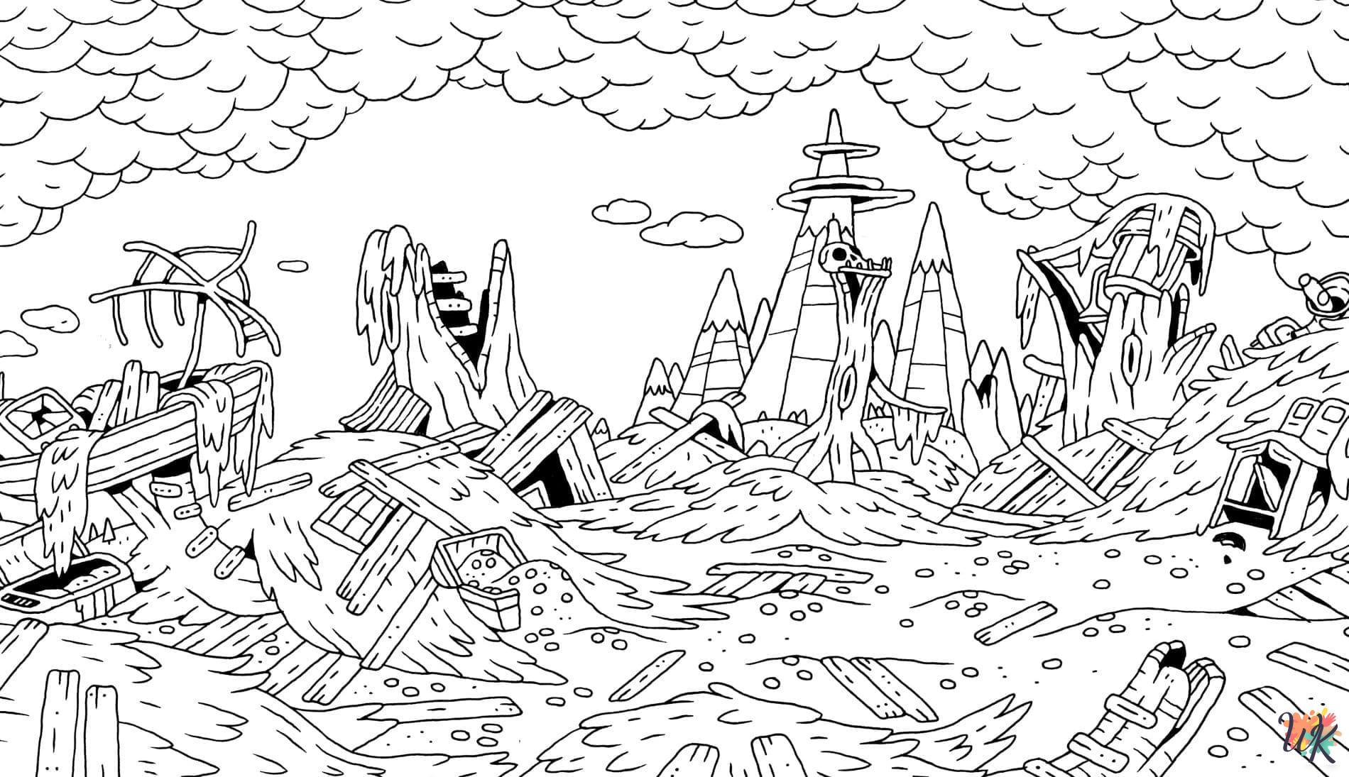 Adventure Time coloring pages easy