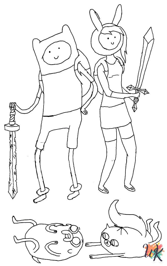 Adventure Time decorations coloring pages