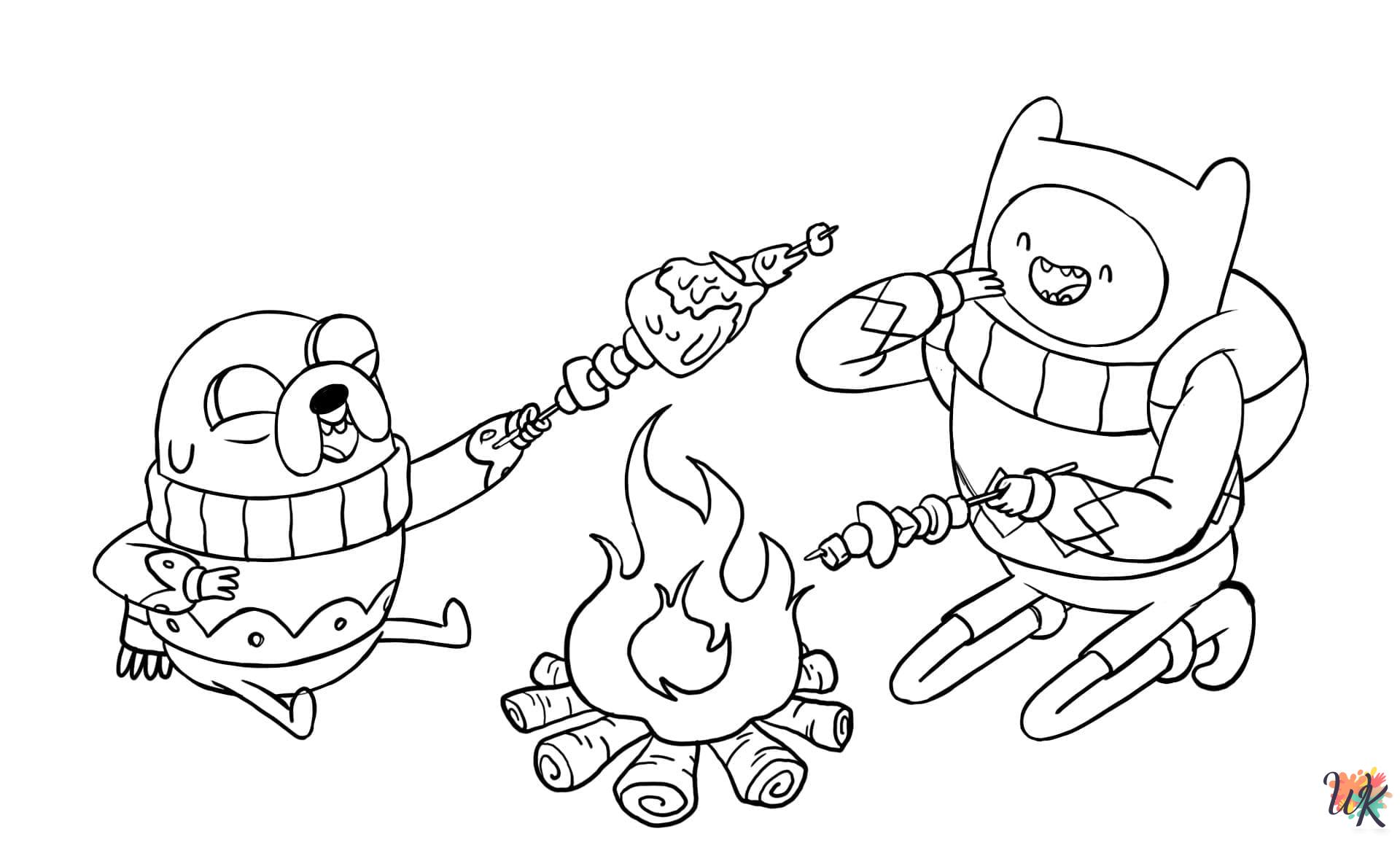 vintage Adventure Time coloring pages