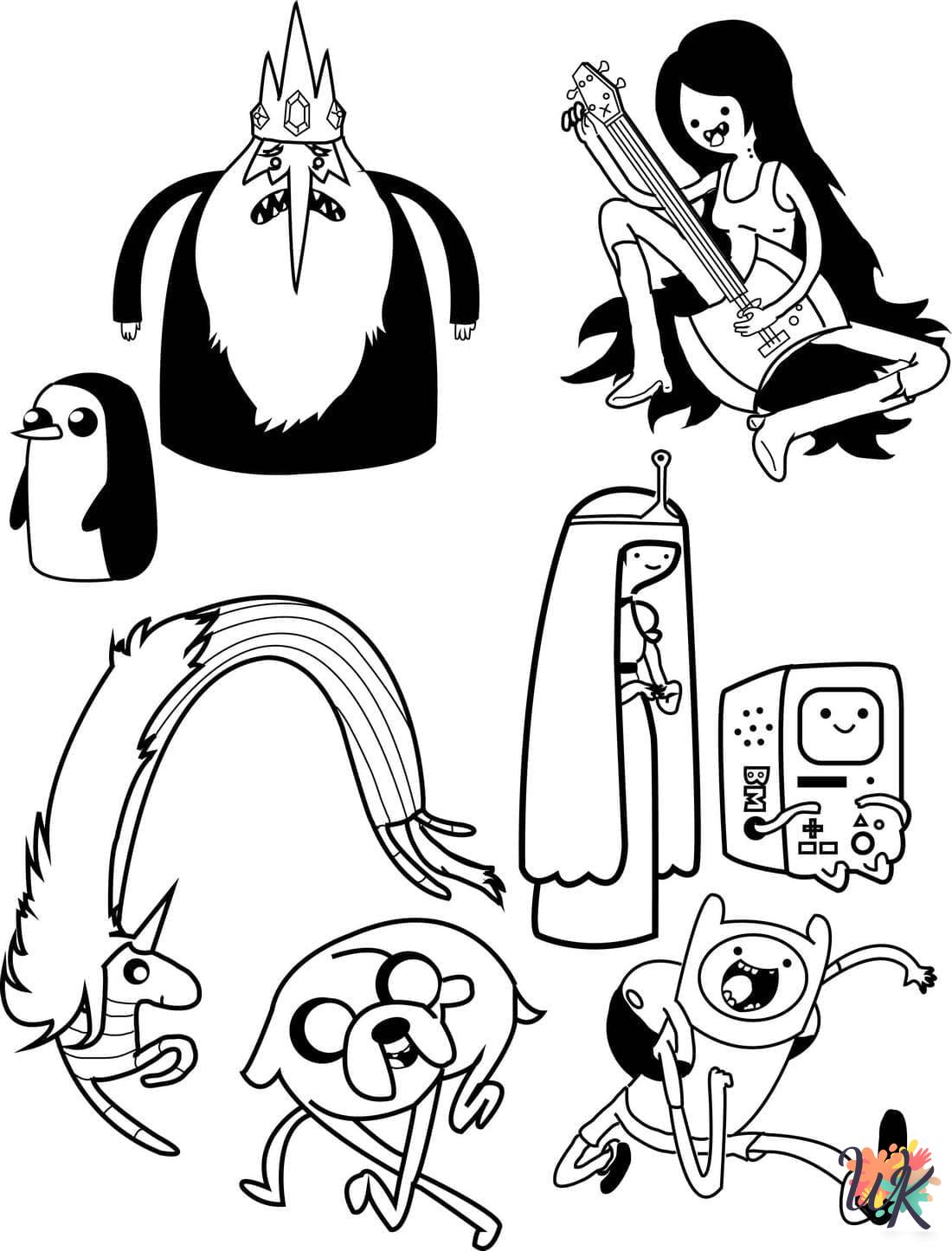 free Adventure Time coloring pages for kids