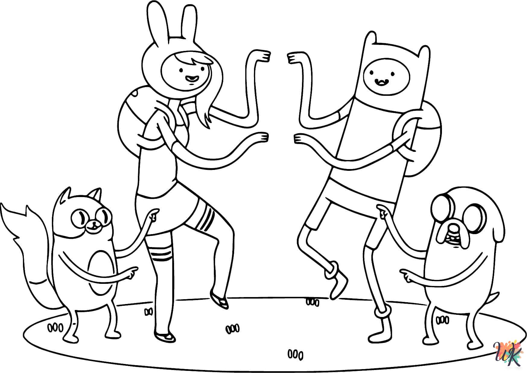 easy cute Adventure Time coloring pages