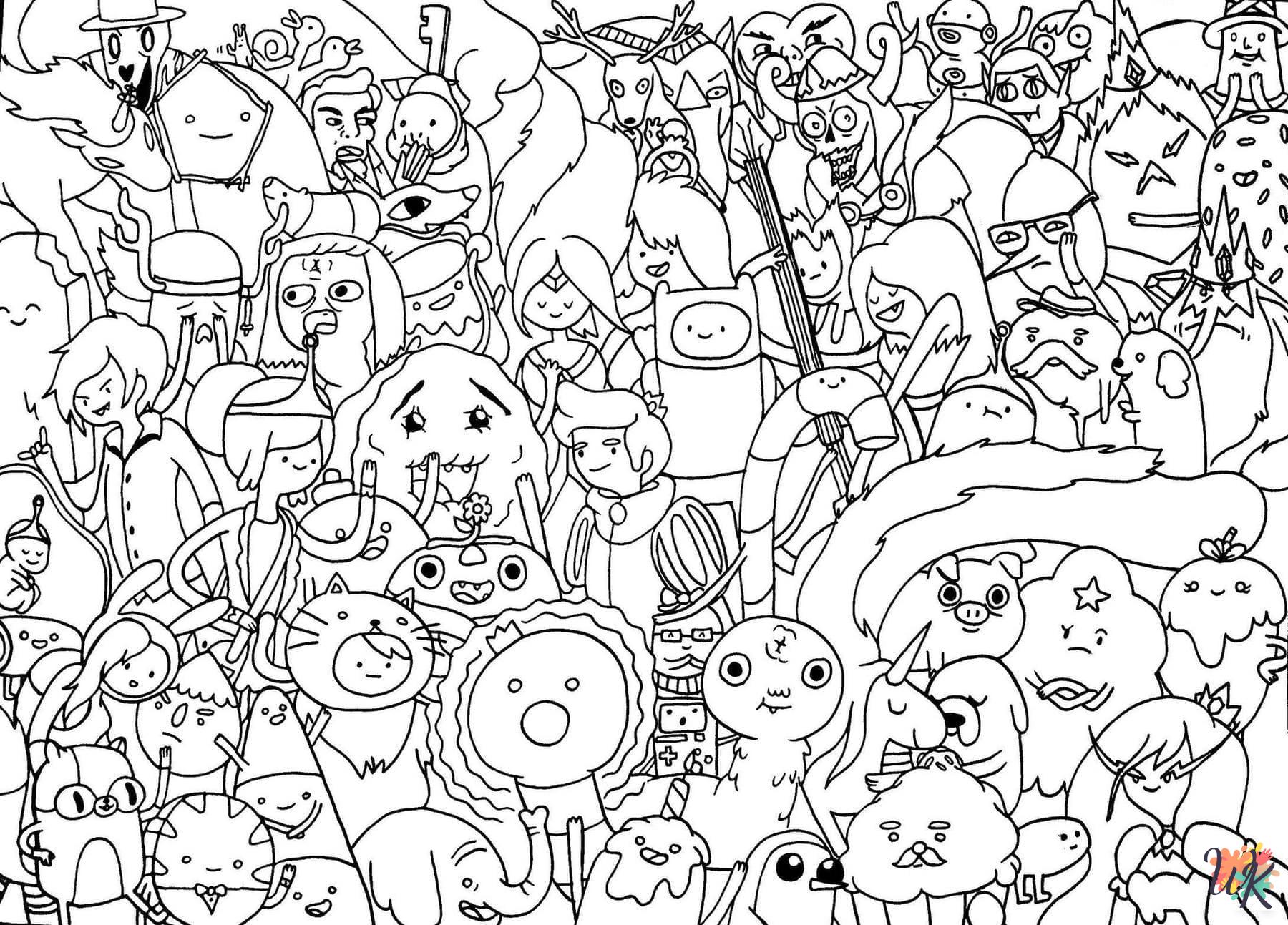 vintage Adventure Time coloring pages