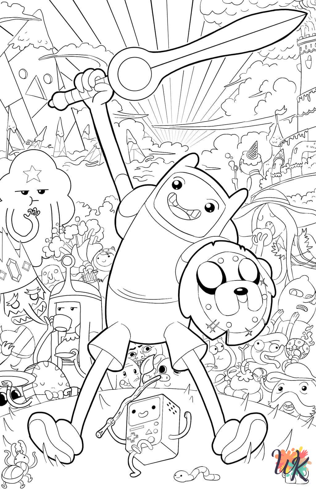 free printable Adventure Time coloring pages for adults