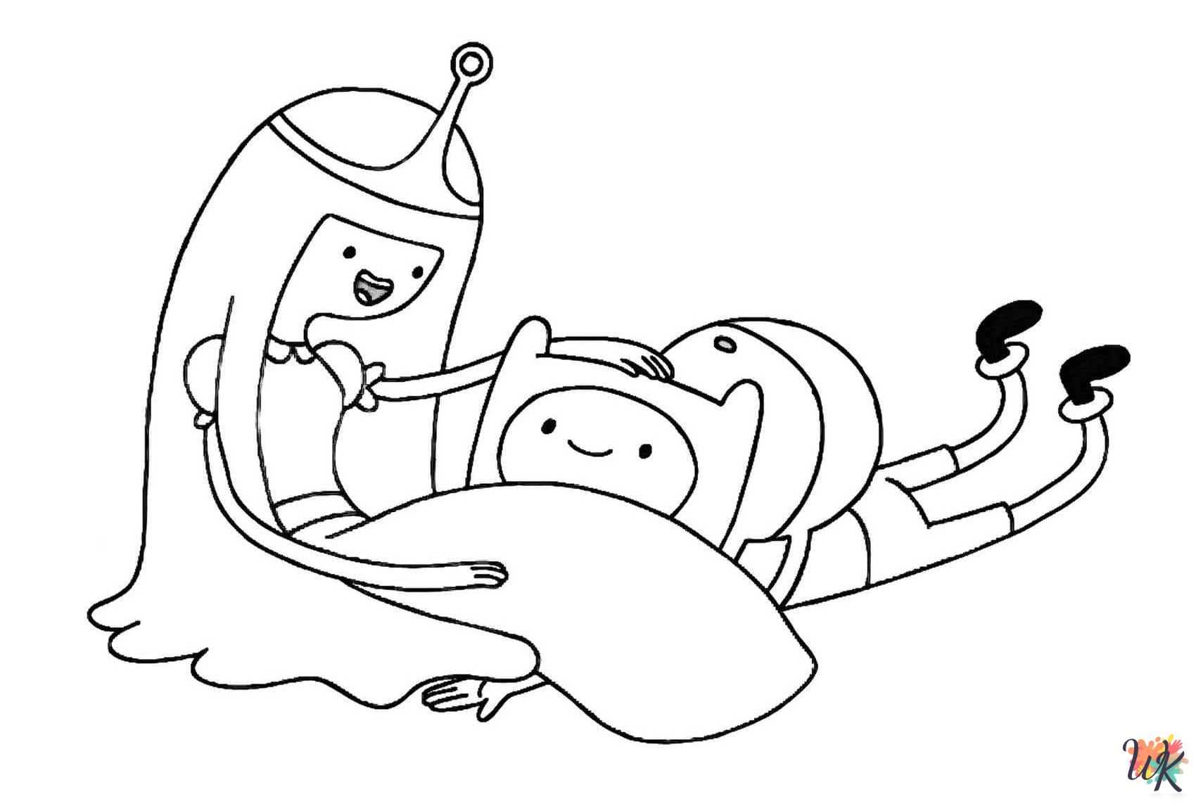 free full size printable Adventure Time coloring pages for adults pdf