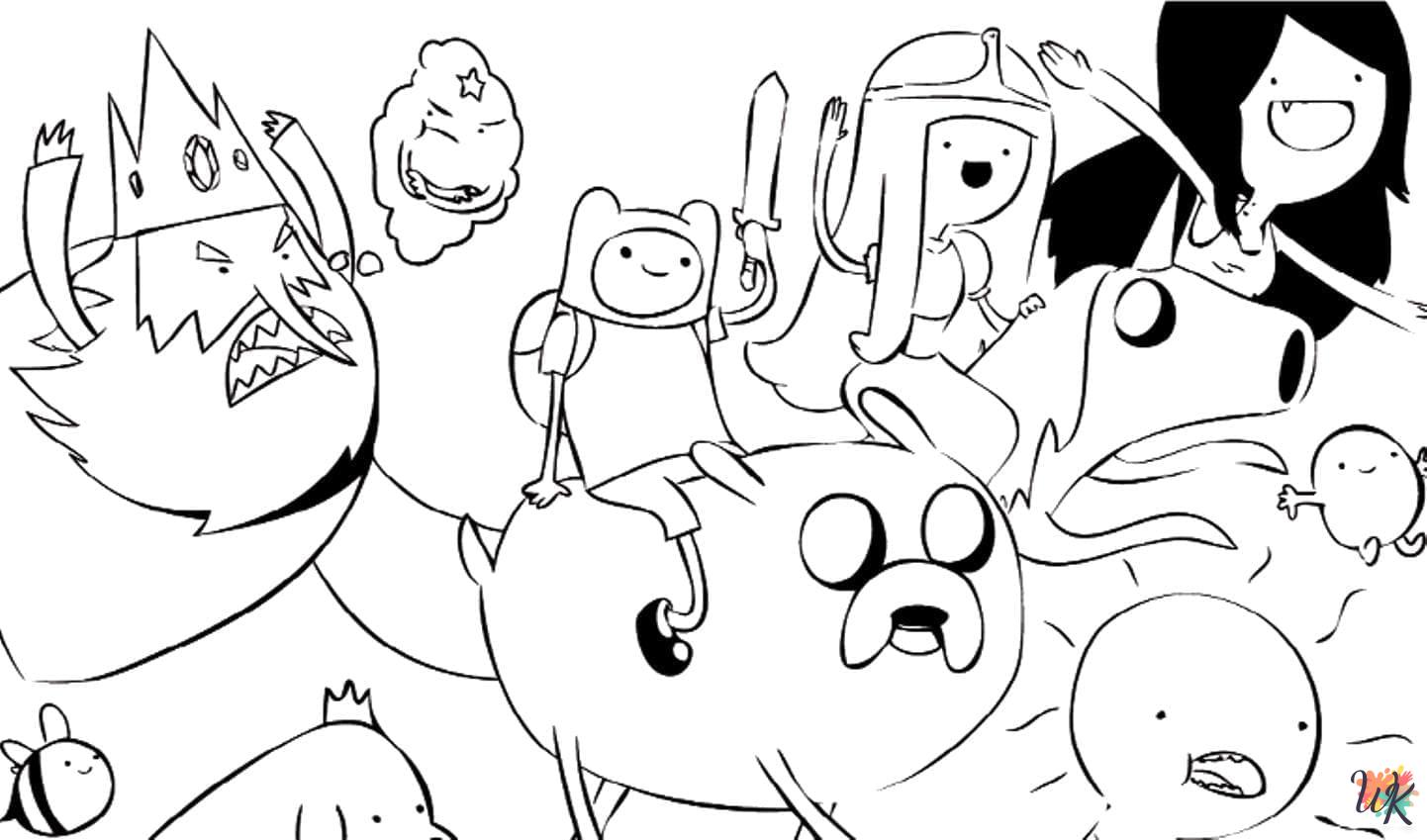 detailed Adventure Time coloring pages