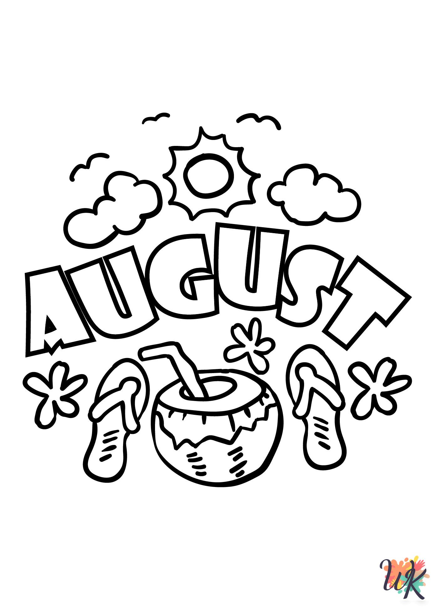 coloring pages for August