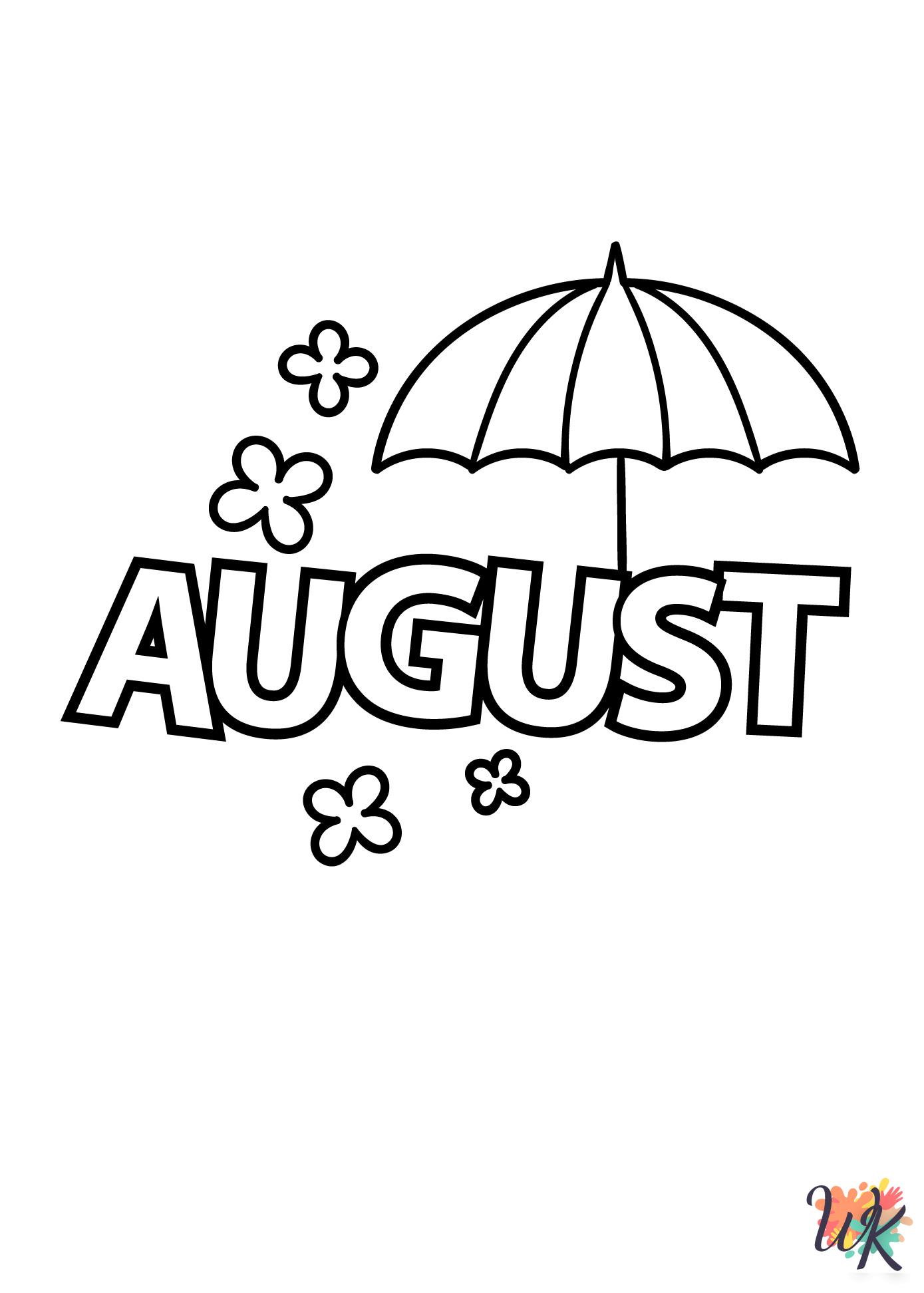 August coloring pages free