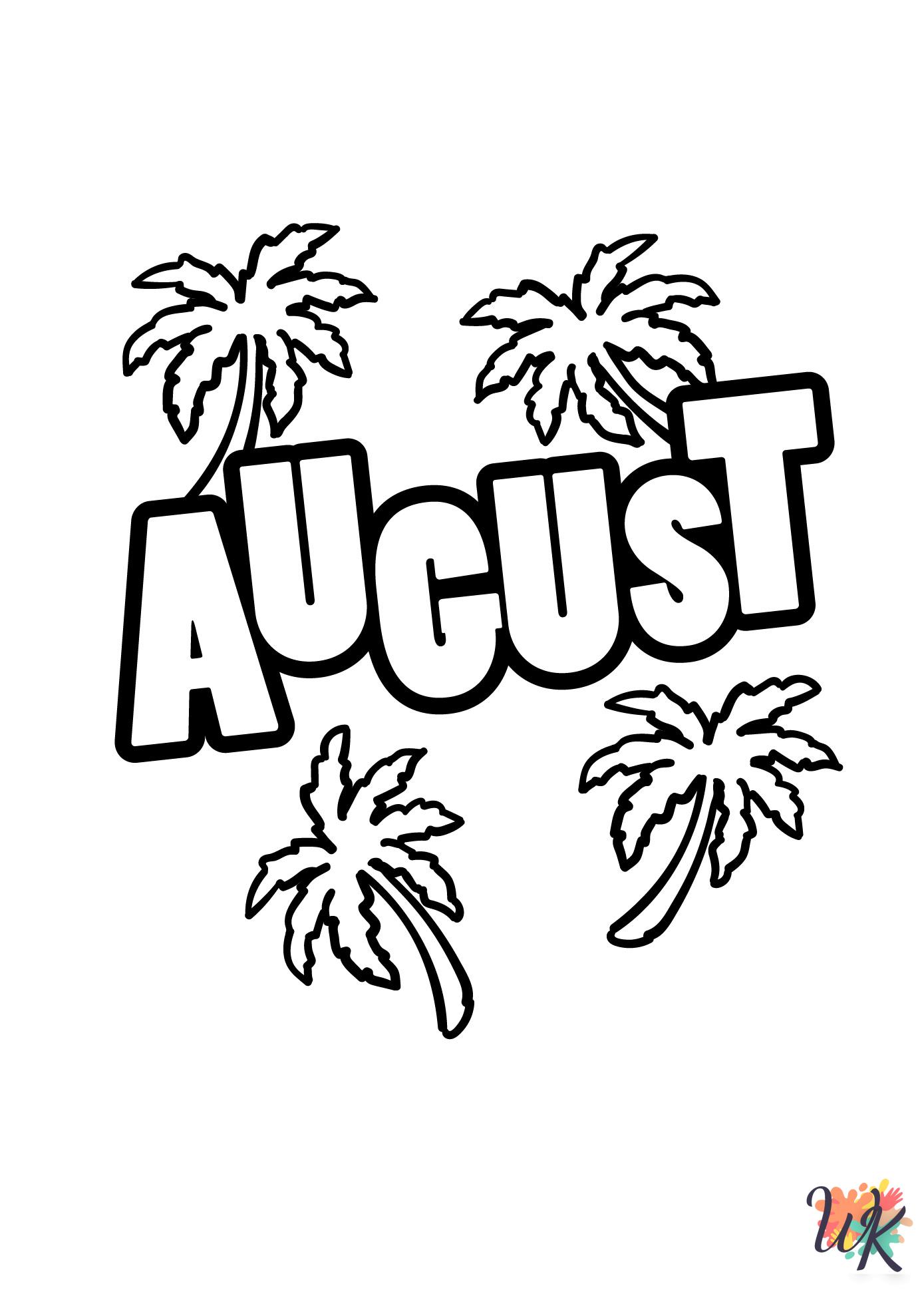 August coloring pages printable free