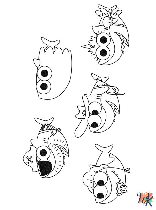 Baby Shark decorations coloring pages