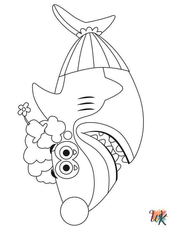free printable coloring pages Baby Shark