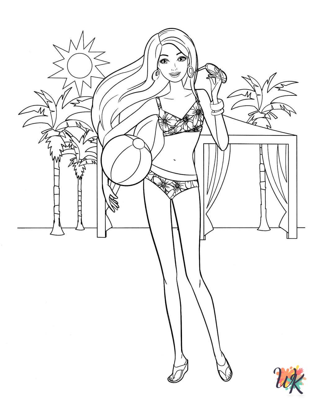 free printable Barbie coloring pages for adults