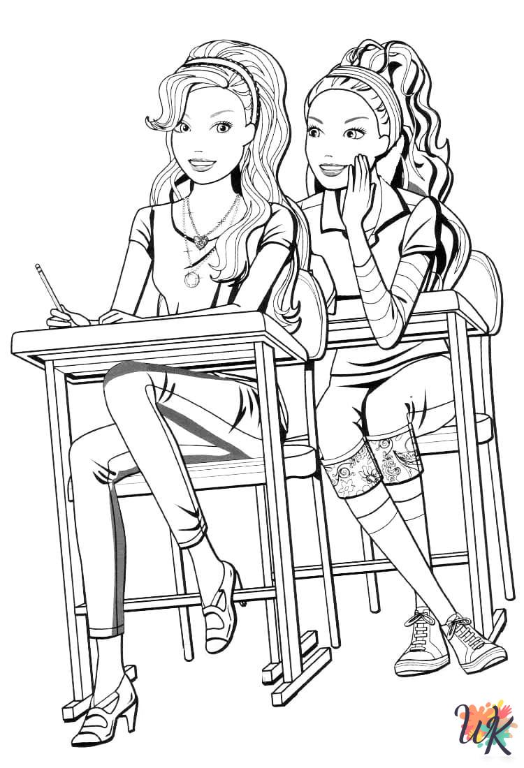 coloring pages for kids Barbie
