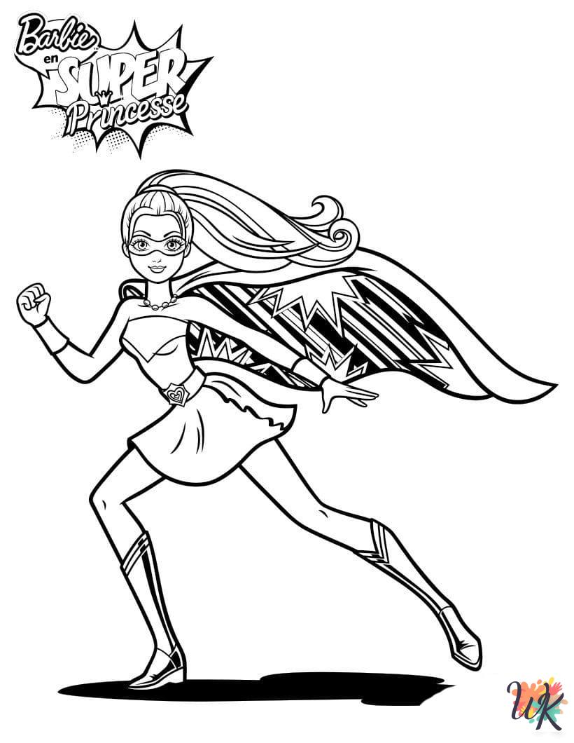 detailed Barbie coloring pages