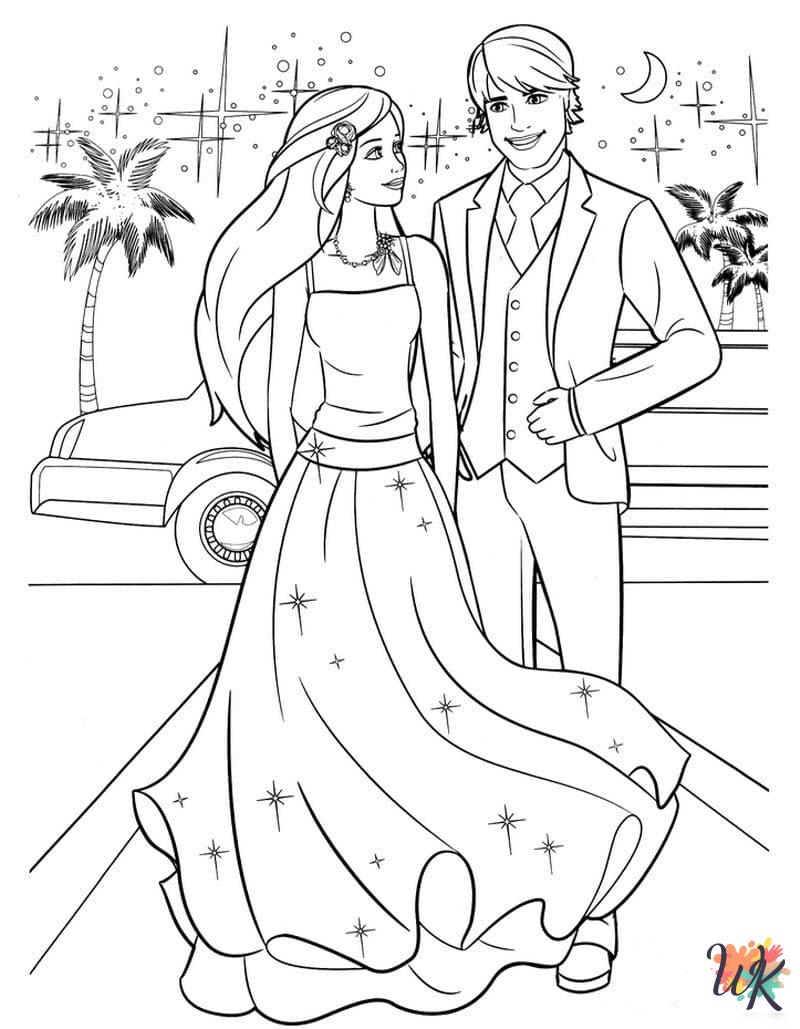 Barbie cards coloring pages
