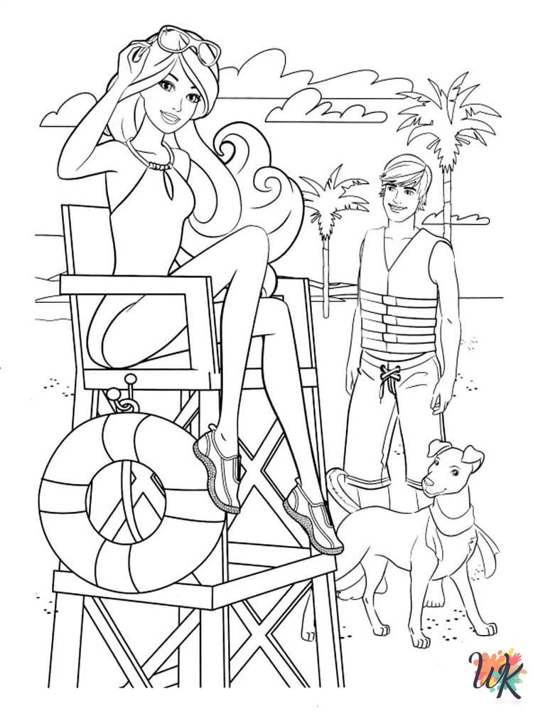 free printable Barbie coloring pages for adults