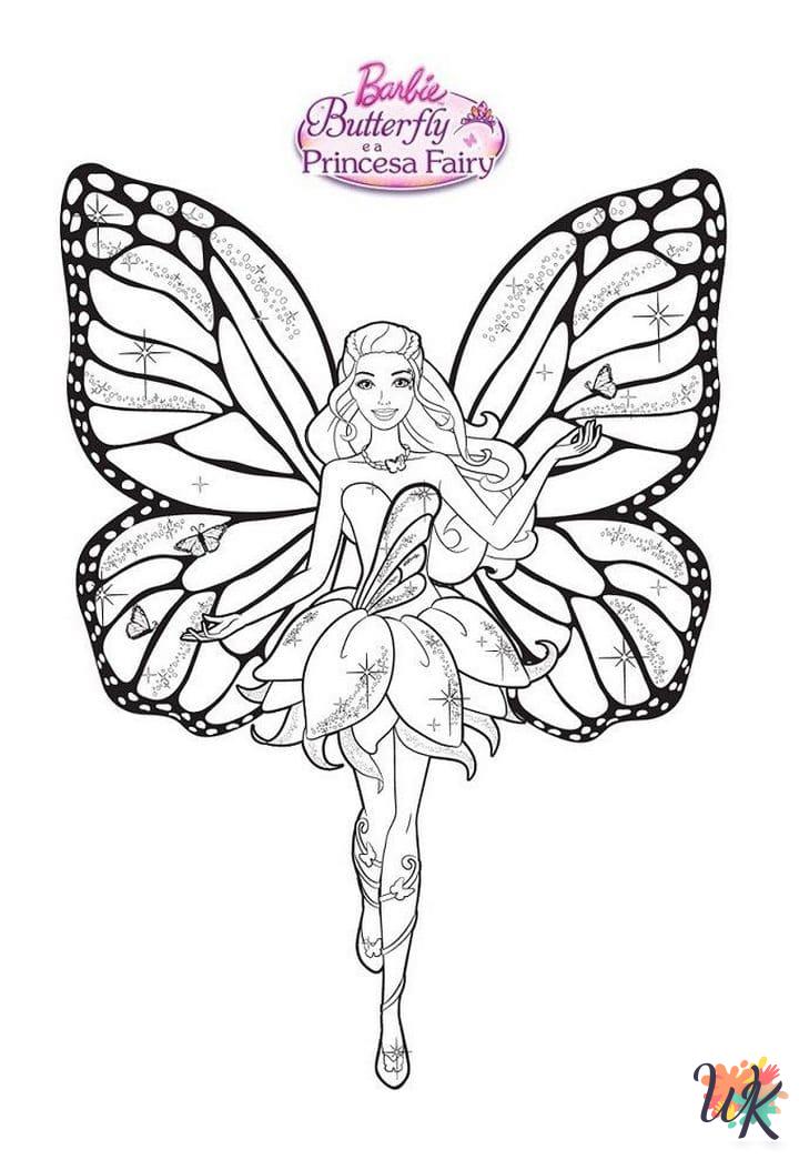 Barbie coloring pages easy