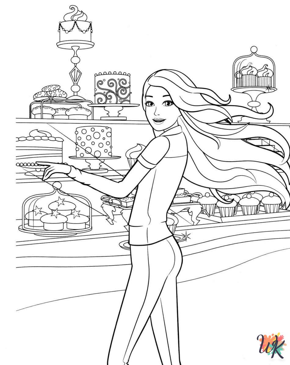 free Barbie coloring pages for kids