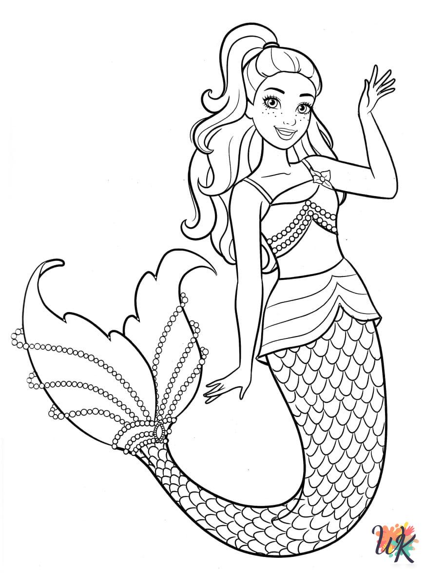 Barbie coloring pages for adults easy