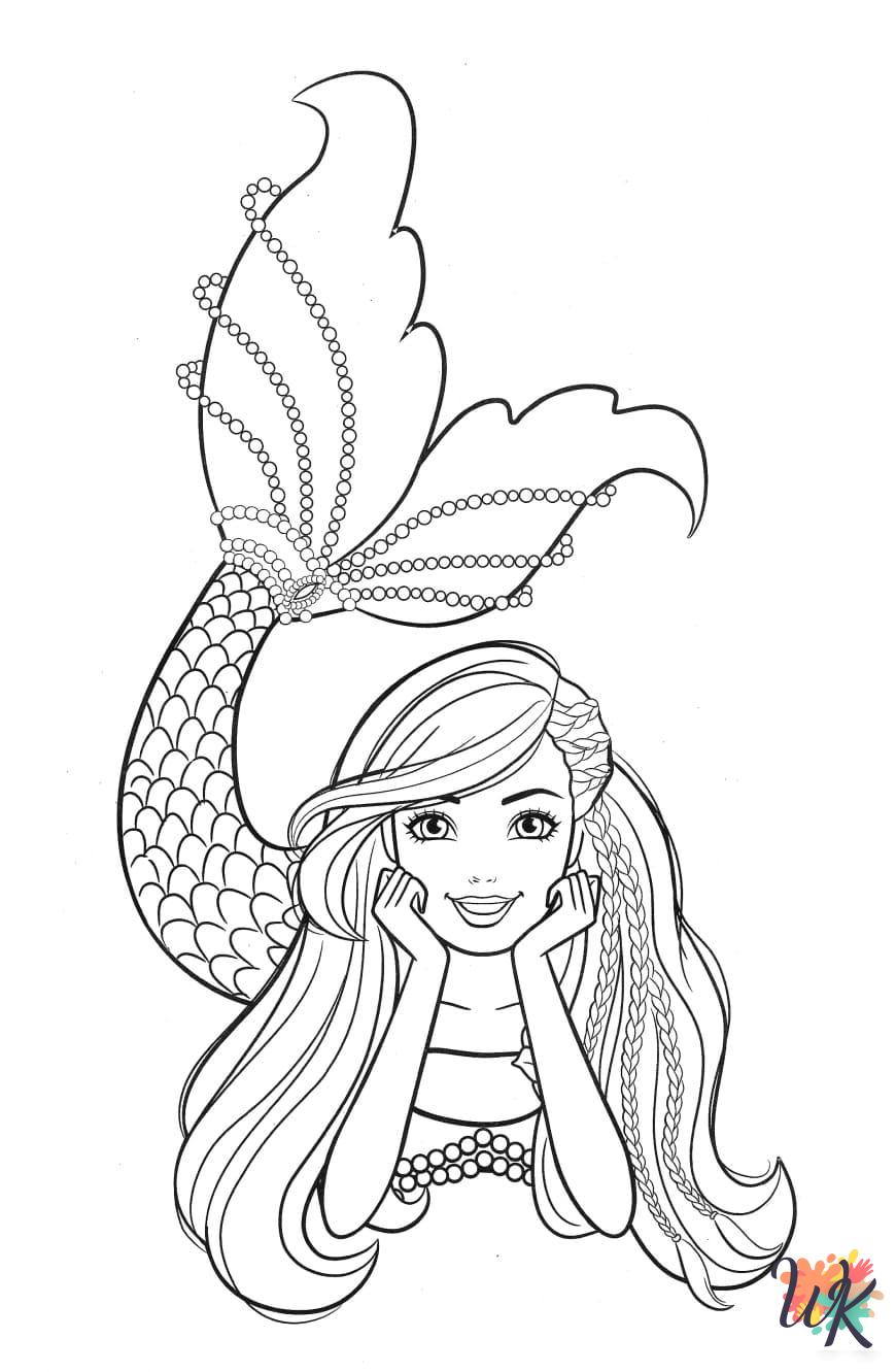 old-fashioned Barbie coloring pages