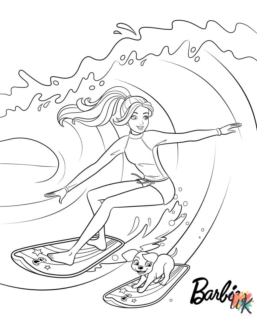 free coloring Barbie pages