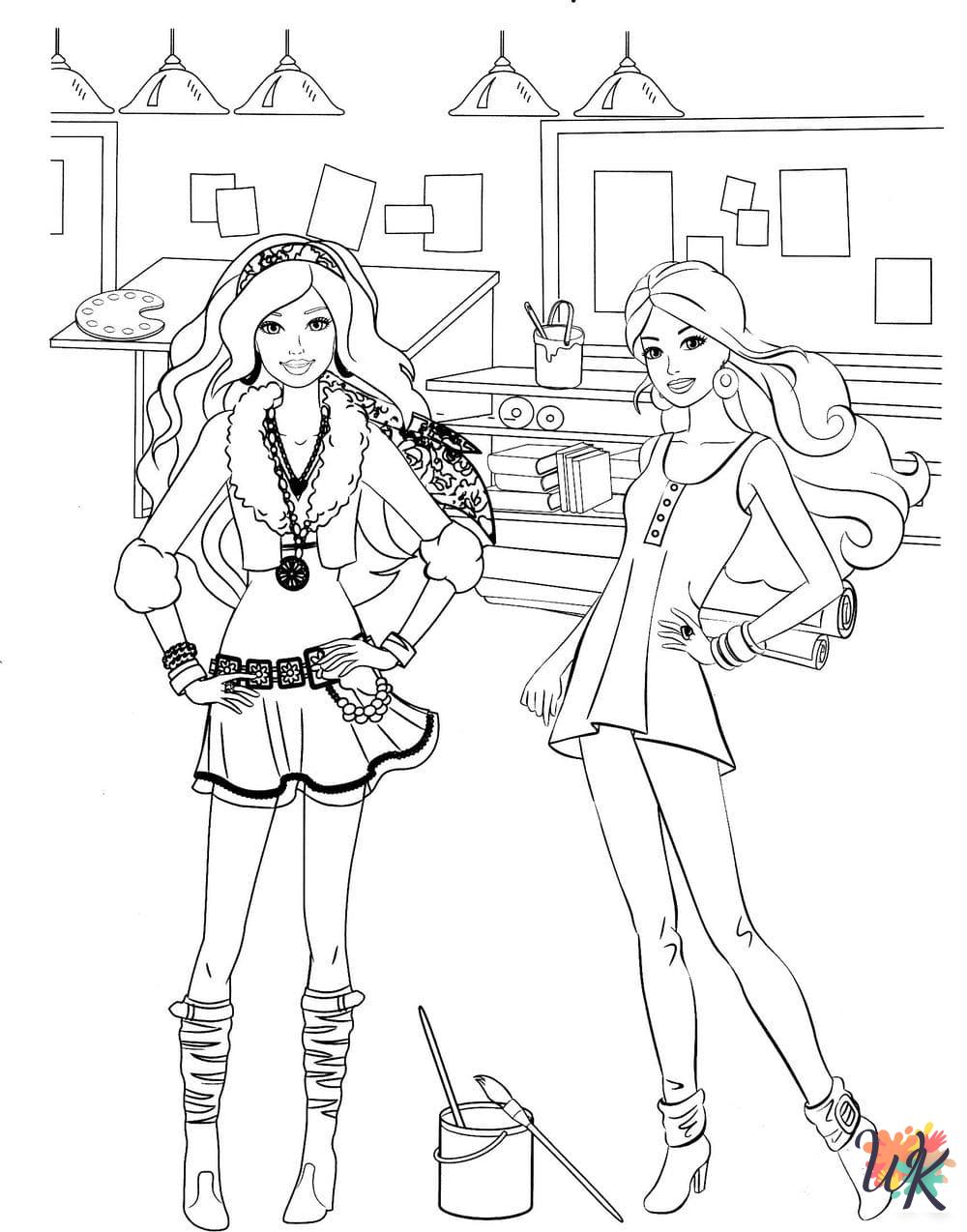 Barbie coloring pages free