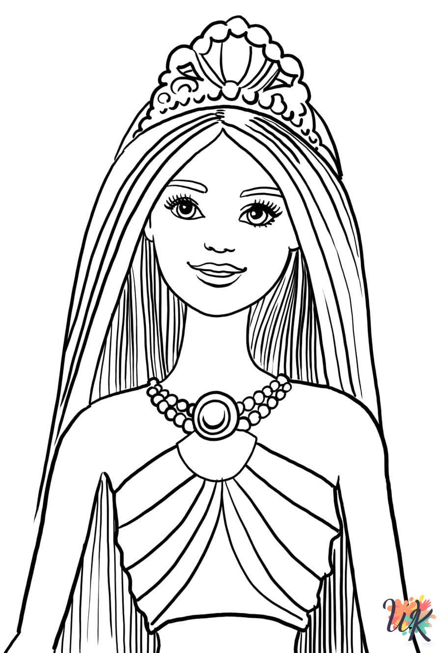 coloring Barbie pages