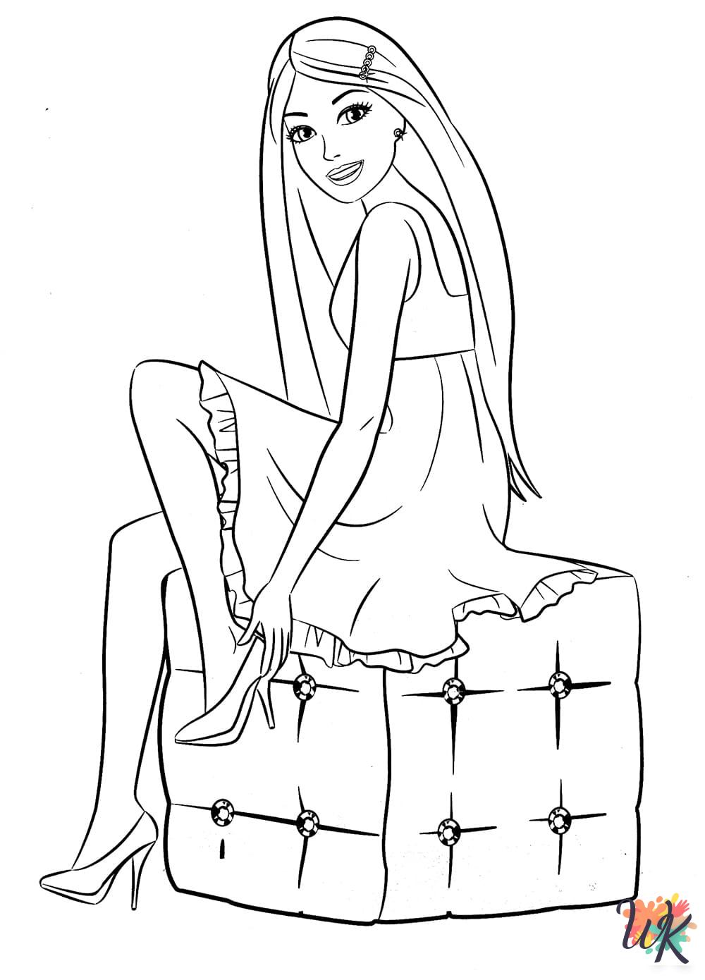 Barbie coloring pages for preschoolers