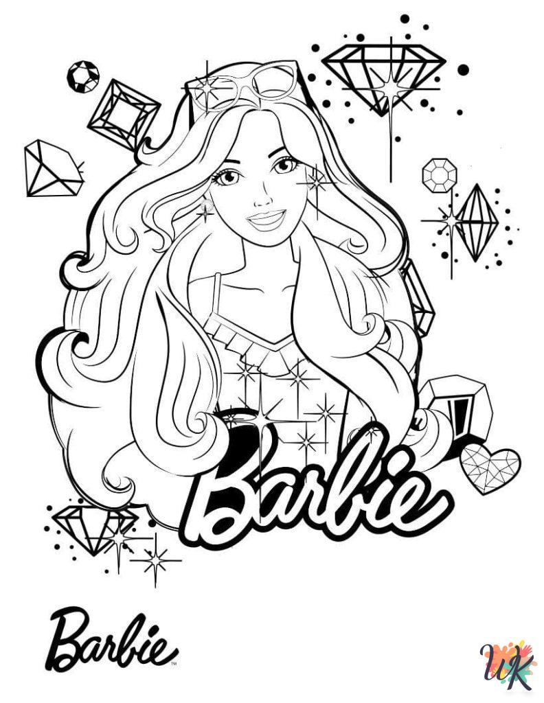 free adult Barbie coloring pages