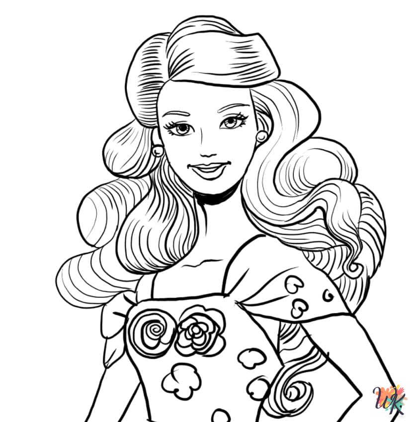 detailed Barbie coloring pages 4