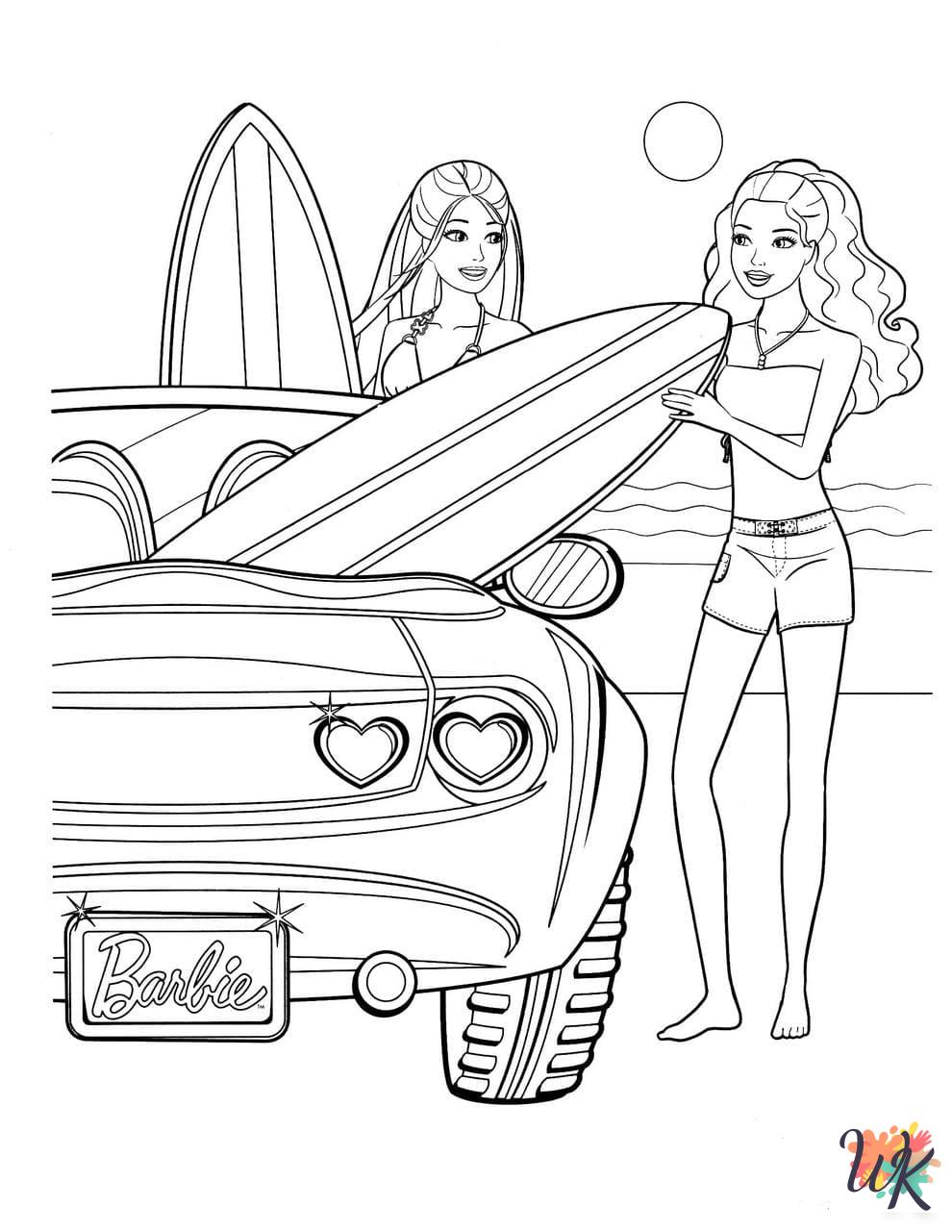 Barbie adult coloring pages