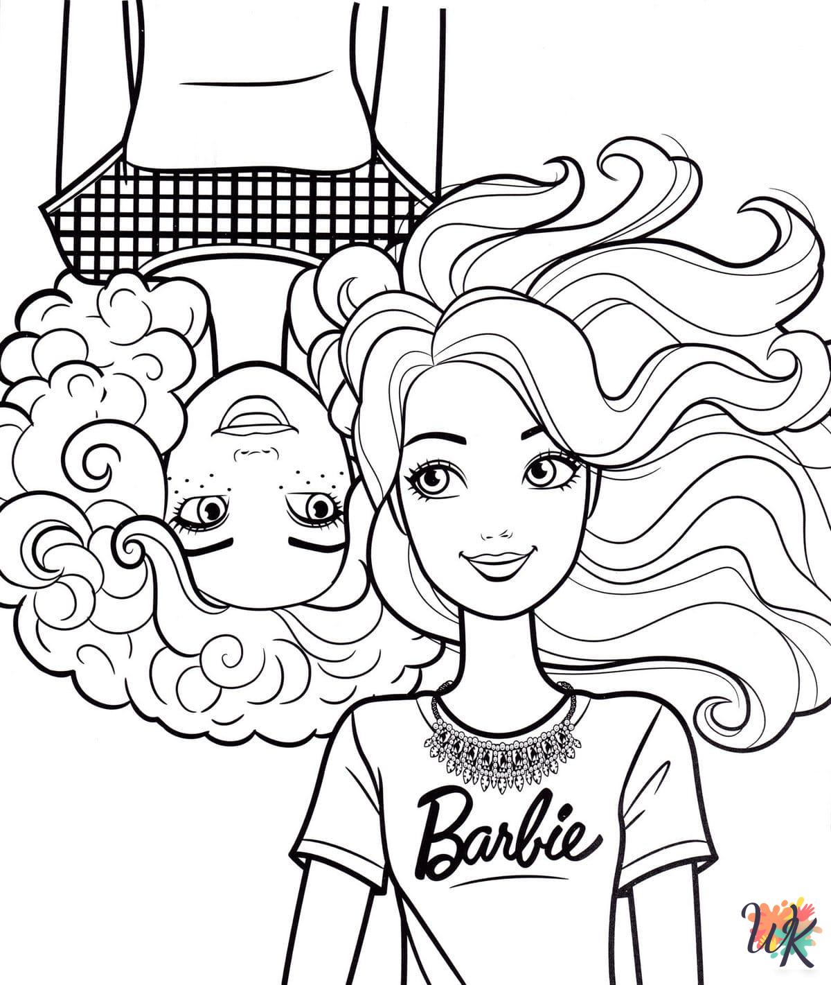 Barbie decorations coloring pages