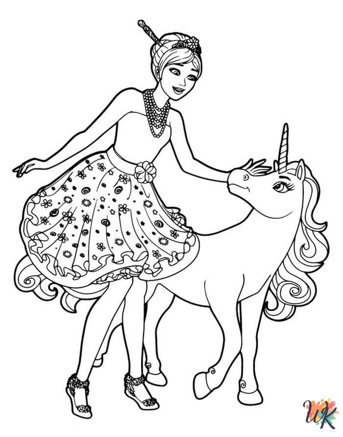 free Barbie coloring pages for adults