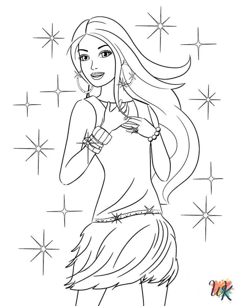 Barbie adult coloring pages