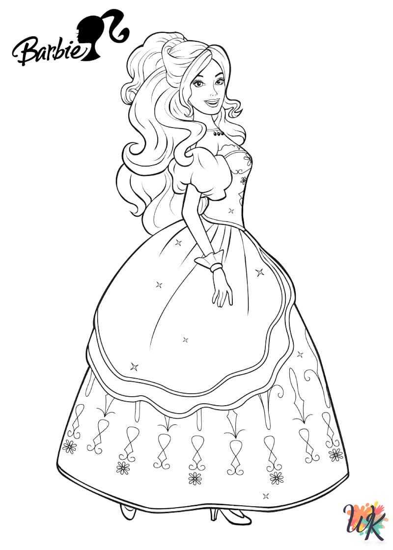 printable Barbie coloring pages for adults