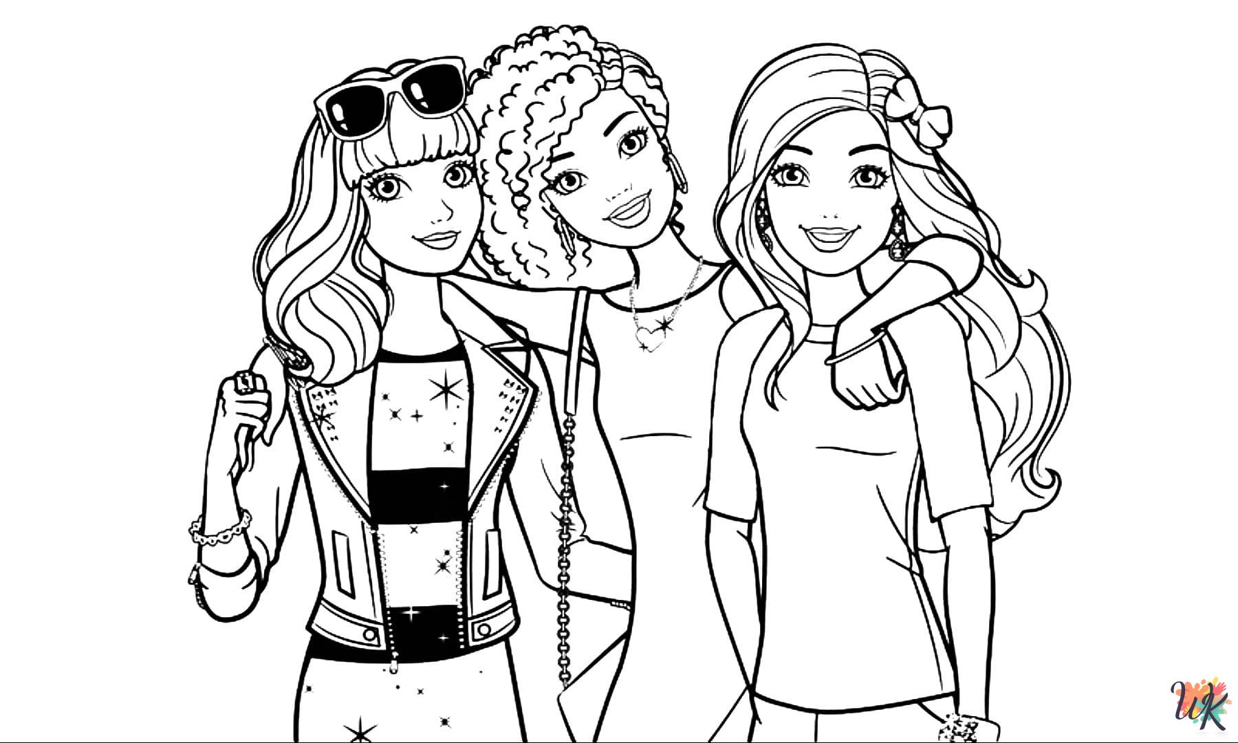 printable Barbie coloring pages for adults