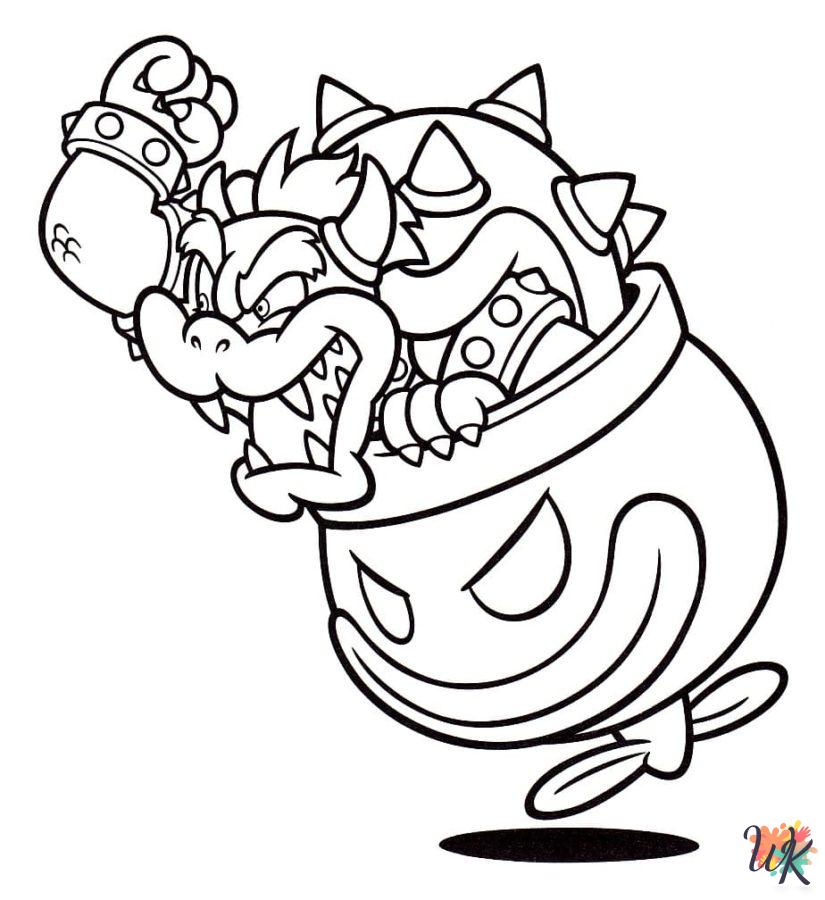 easy Bowser coloring pages