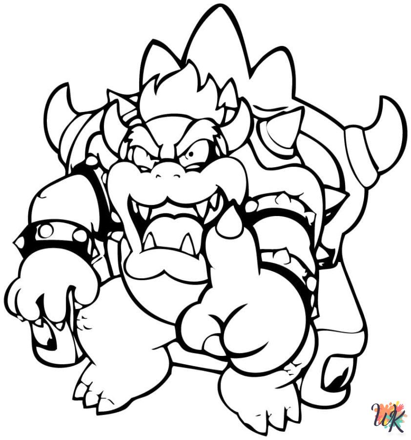 Bowser adult coloring pages