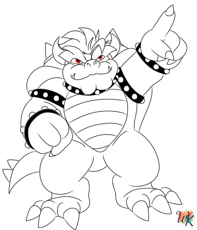 Bowser free coloring pages