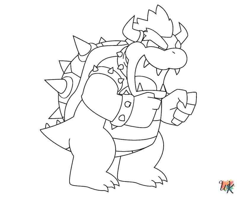 Bowser coloring book pages