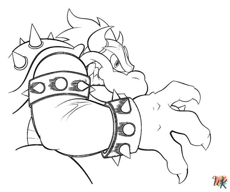Bowser decorations coloring pages