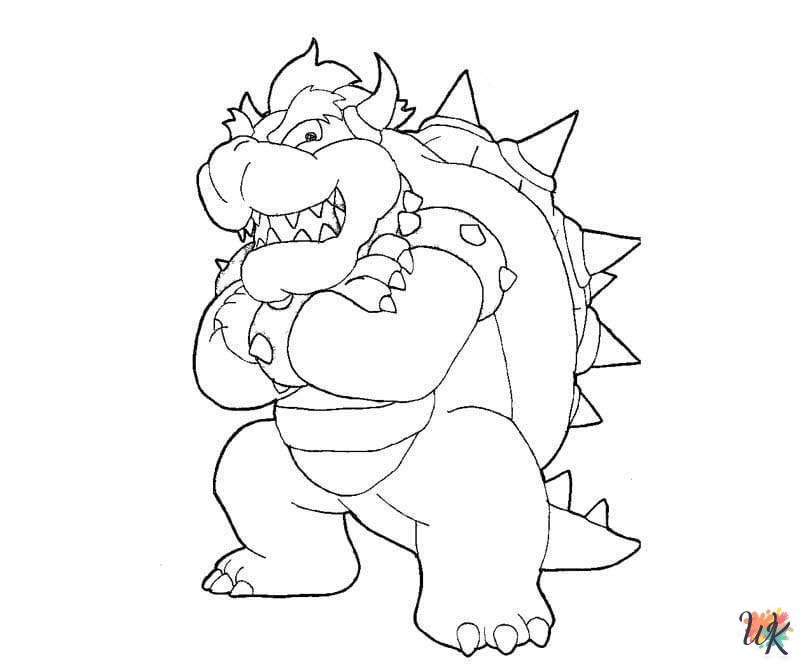 Bowser coloring pages for preschoolers