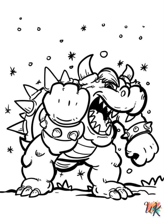 hard Bowser coloring pages